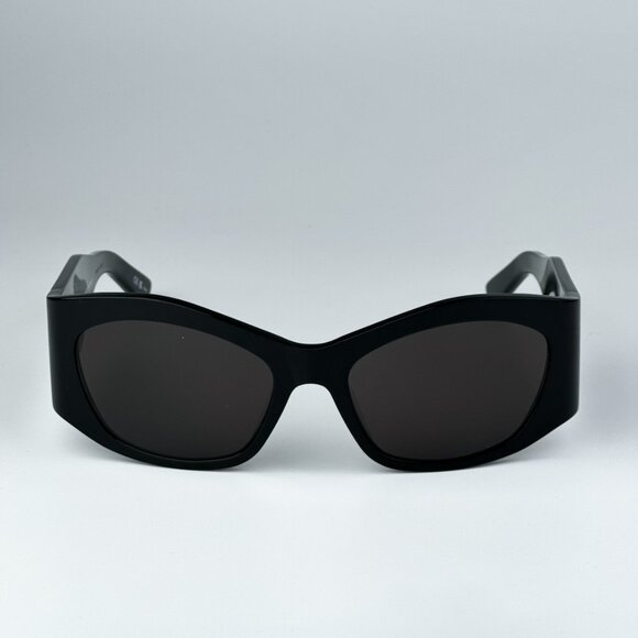 Balenciaga BB0329S 003 BRAND NEW Sunglasses Black Grey Geometric Unisex main image 9